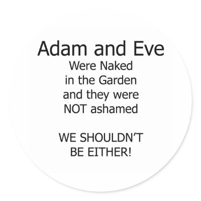 Adam and Eve Sticker by nudistgiftshop