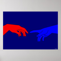 Adam and God Print