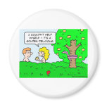 adam eve apple golden delicious refrigerator magnet