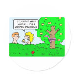 adam eve apple golden delicious stickers