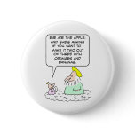 adam eve god angel oranges bananas apple pinback button