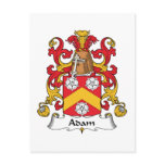 Adam Family Crest Postcards
