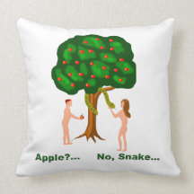 Adam und Eva Throw Pillows