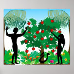AdamEveSilhouettes Poster