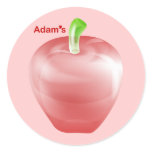 Adam's Apple Round Sticker
