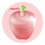 Adam's Apple Round Sticker