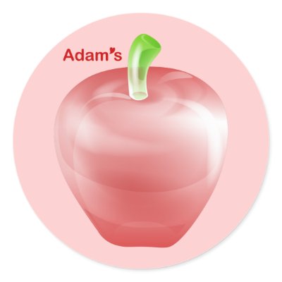 Adam's Apple Round Sticker by tshirtdujour