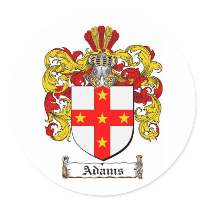 ADAMS FAMILY CREST -  ADAMS COAT OF ARMS STICKERS by heraldics