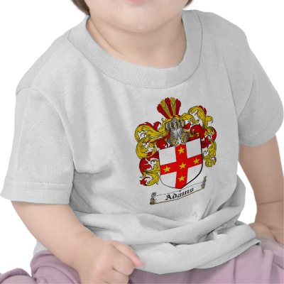 ADAMS FAMILY CREST -  ADAMS COAT OF ARMS TEE SHIRT by heraldics