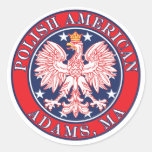 Adams Massachusetts Polish Stickers