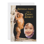Add a photo Birthday party, with orangutan Announcements