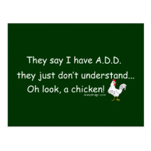 ADD Chicken Humour Post Cards