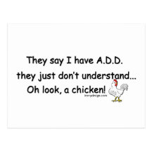 ADD Chicken Humour Postcard