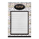 Add Her Name Pastel Designer Stationary Stationery Design