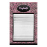 Add Her Name Pink Designer Stationary Customised Stationery