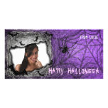 Add Image Halloween Photo Card Purple