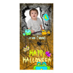 Add Image Monster Pets Halloween Photo Card Orange photo cards