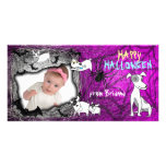 Add Image Puppy Halloween Photo Card Pink photo cards