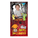 Add Image Puppy Halloween Photo Card Red photo cards