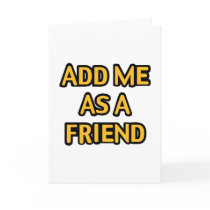 Add me as a friend card