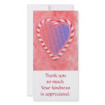 Add Photo thank you cards, Christmas candy heart photo cards