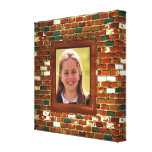 Add photo to Brick illusion  wrapped canvas print