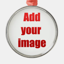 Add your image to customize christmas ornaments
