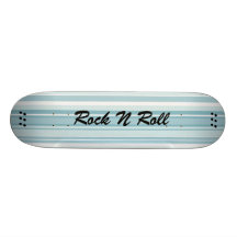 Add Your Name Blue Stripes Skateboard Deck