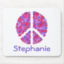 Add Your Name Peace-sign  Mousepad