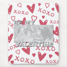 Add your Photo Be My Valentine Cut Out Frame - XOX Mousemats