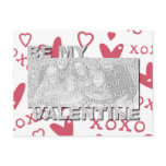 Add your Photo Be My Valentine Cut Out Frame - XOX Postcard