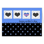 Add Your Photo Blue and Polka Dots For Mum Card