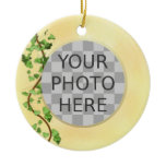 "Add Your Photo" Italian Wall with Ivy Christmas Tree Ornament