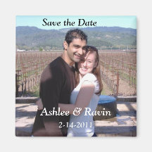 Add your photo SAVE THE DATE wedding magnets