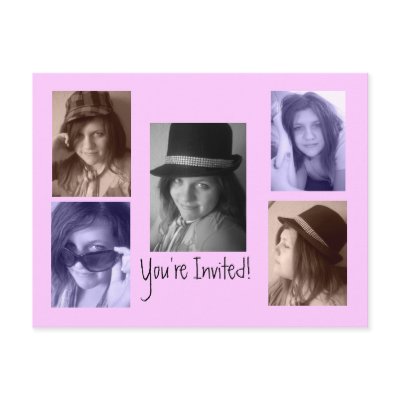 Add your Photos Birthday Postcard Invitations by JeffandJess
