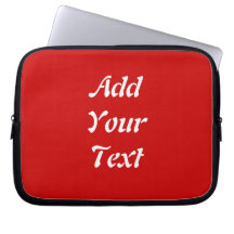 Add Your Text Plain Red Lap Top Sleeve Laptop Sleeves