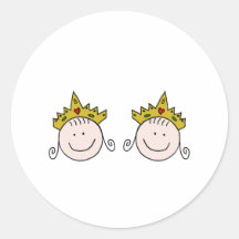 Add Your Text Twincess Stickers