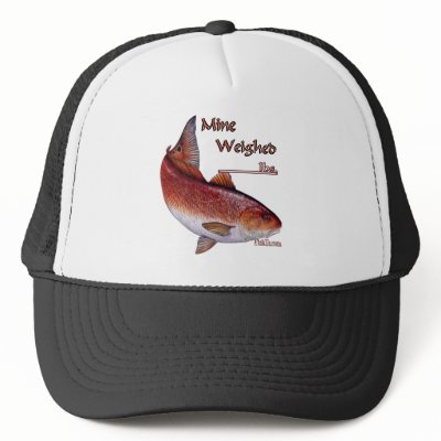 Add your weight-Redfish Mesh Hats by FishTsdotcom