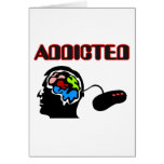 Addicted-Gamer Brain Plug In Greeting Card