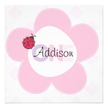 "Addison" 1st Birthday Invite