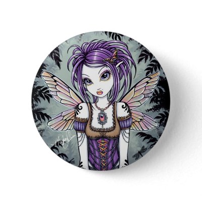 "Addison" Misty Dragonfly Fairy Button by mykajelina