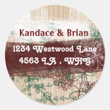 Address Labels doodled flowers Stickers