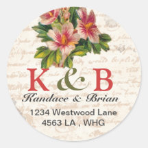Address Labels gift tag vintage love letter Stickers