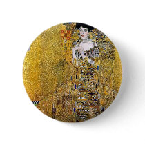 Adele Bloch-Bauer's Portrait  by Gustav Klimt Pinback Buttons