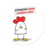 Adesivo: Alergia A Ovos Round Stickers
