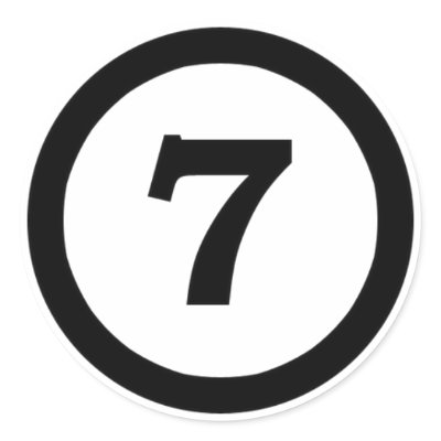 adesivo numero 7 sete , number seven by leiteanselmo