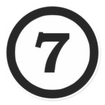 adesivo numero 7 sete , number seven stickers