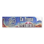 Adesivo p/ carros Eu Penso Livremente