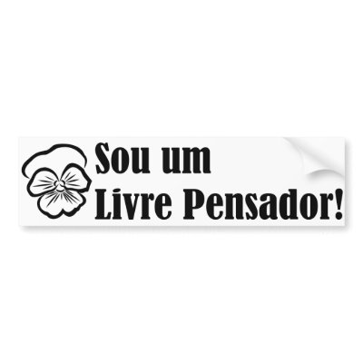 Adesivo para carro Sou um Livre Pensador! com logo by OrganizacaoLP