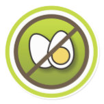 Adesivo: Símbolo Sem Ovos Round Stickers